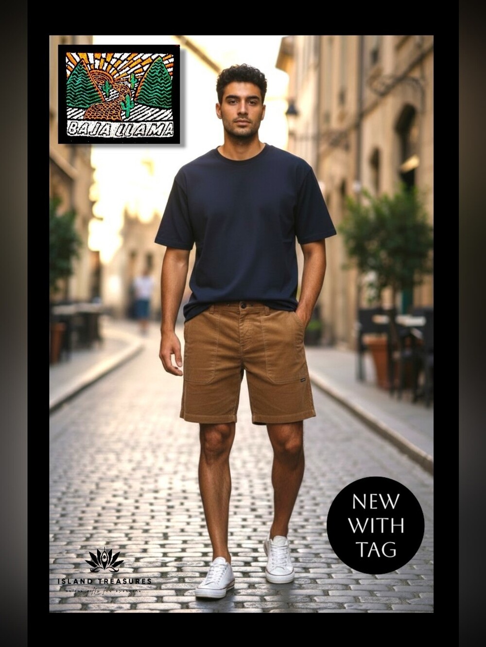 Brand-New Baja Llama Arroyo Sz XL/36 Camel/Brown Stretchy Corduroy Walk Shorts - Picture 16 of 16
